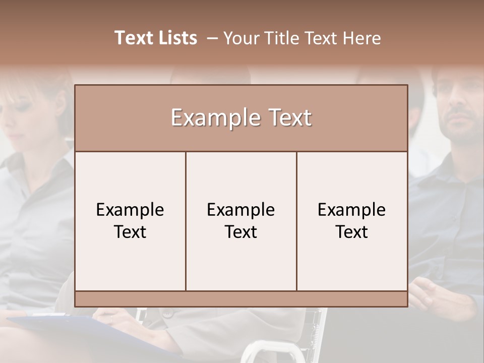 Caucasian Teamwork Absorbed PowerPoint Template