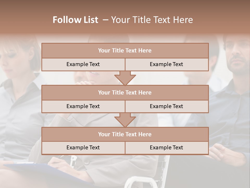 Caucasian Teamwork Absorbed PowerPoint Template