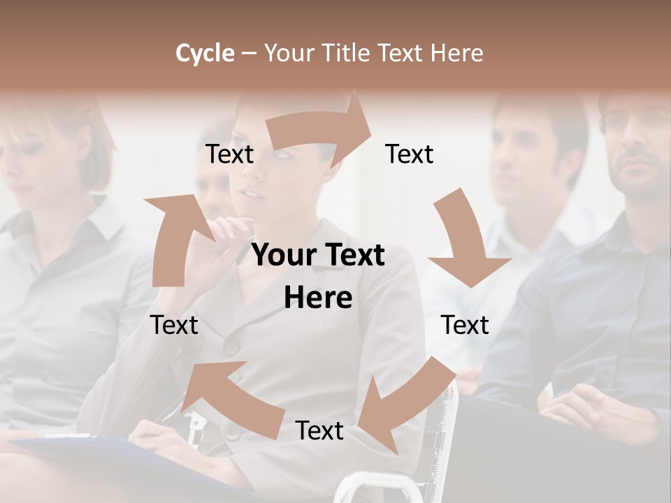 Caucasian Teamwork Absorbed PowerPoint Template