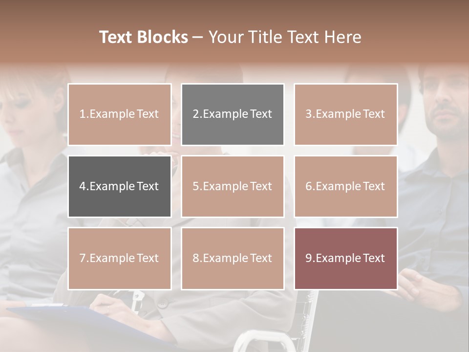 Caucasian Teamwork Absorbed PowerPoint Template