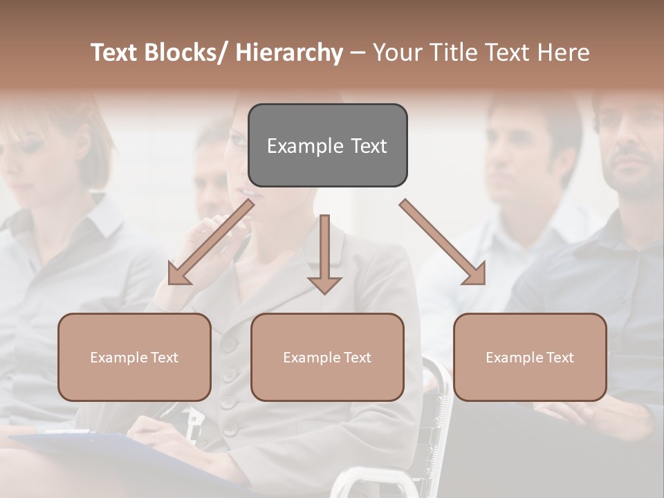 Caucasian Teamwork Absorbed PowerPoint Template