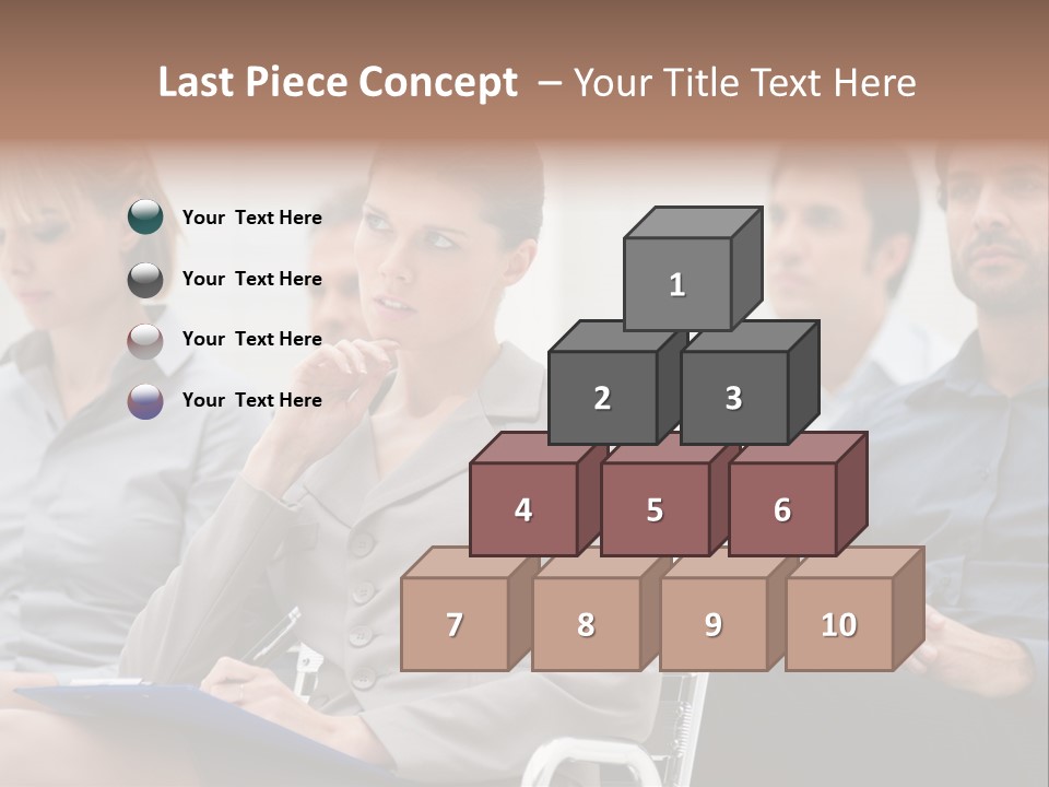 Caucasian Teamwork Absorbed PowerPoint Template