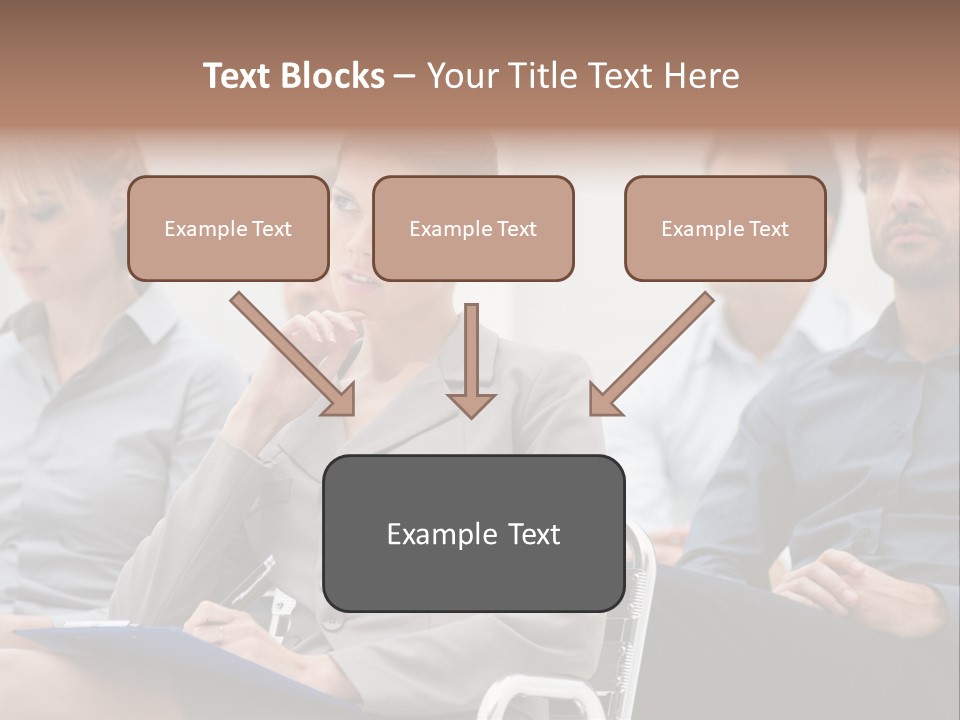 Caucasian Teamwork Absorbed PowerPoint Template
