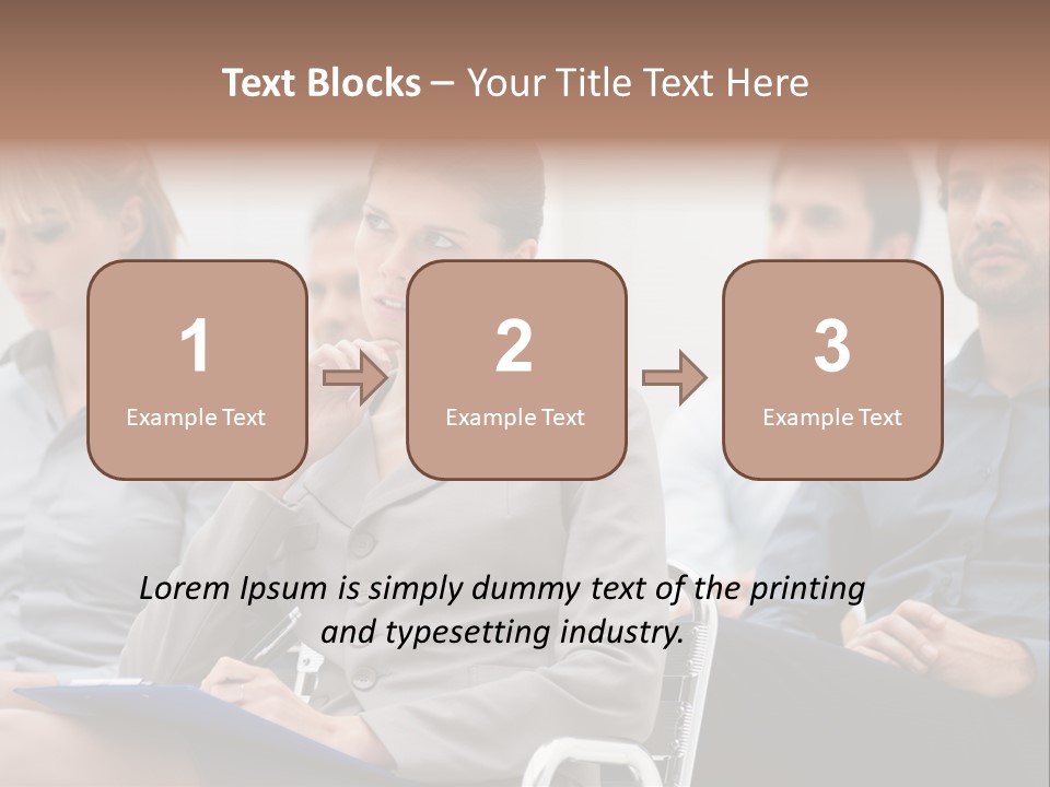 Caucasian Teamwork Absorbed PowerPoint Template