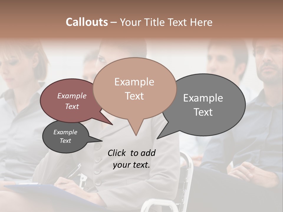 Caucasian Teamwork Absorbed PowerPoint Template