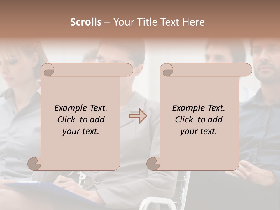 Caucasian Teamwork Absorbed PowerPoint Template