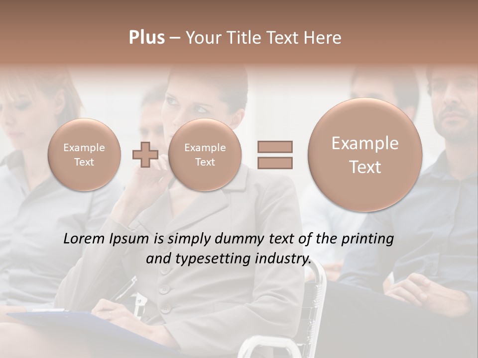 Caucasian Teamwork Absorbed PowerPoint Template