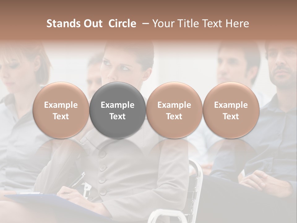 Caucasian Teamwork Absorbed PowerPoint Template