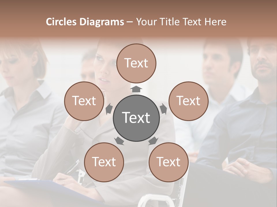 Caucasian Teamwork Absorbed PowerPoint Template