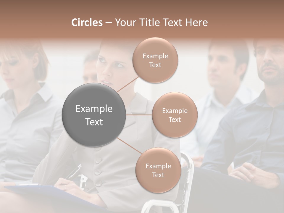 Caucasian Teamwork Absorbed PowerPoint Template