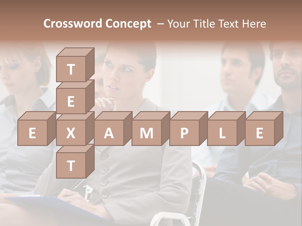 Caucasian Teamwork Absorbed PowerPoint Template