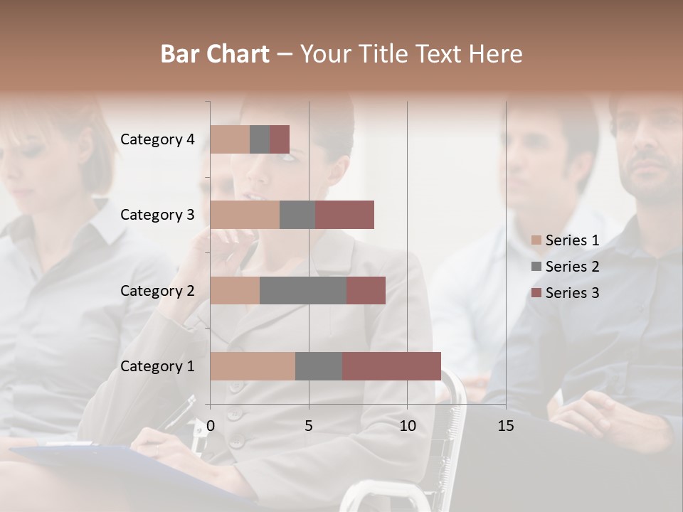 Caucasian Teamwork Absorbed PowerPoint Template