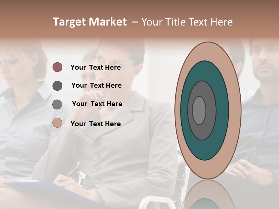 Caucasian Teamwork Absorbed PowerPoint Template