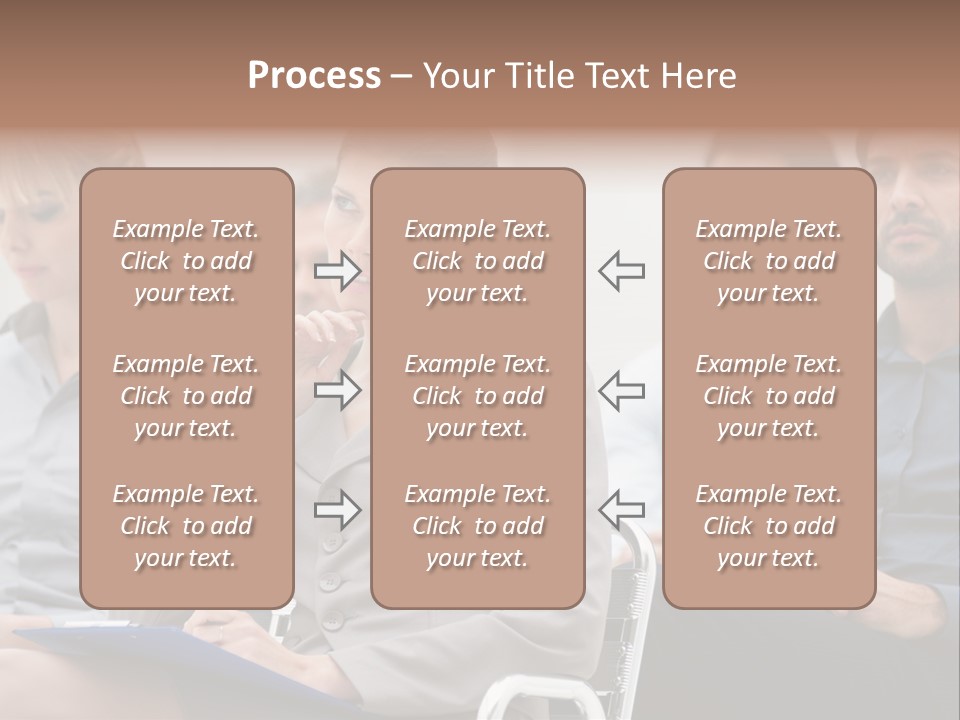 Caucasian Teamwork Absorbed PowerPoint Template