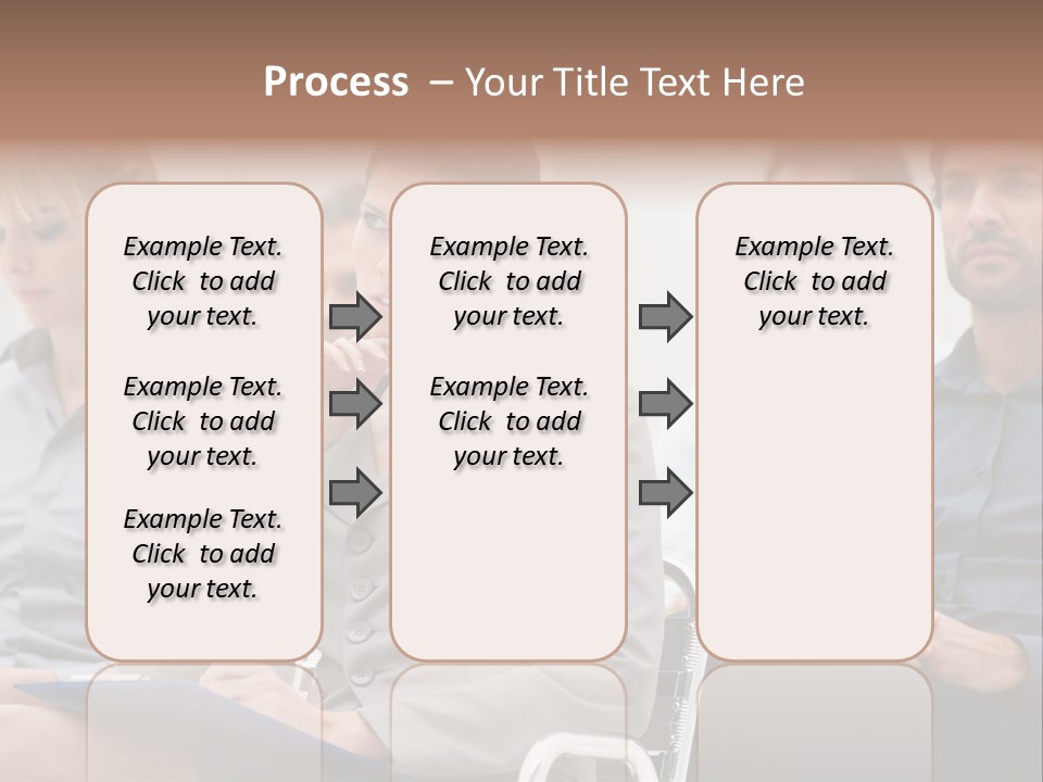 Caucasian Teamwork Absorbed PowerPoint Template