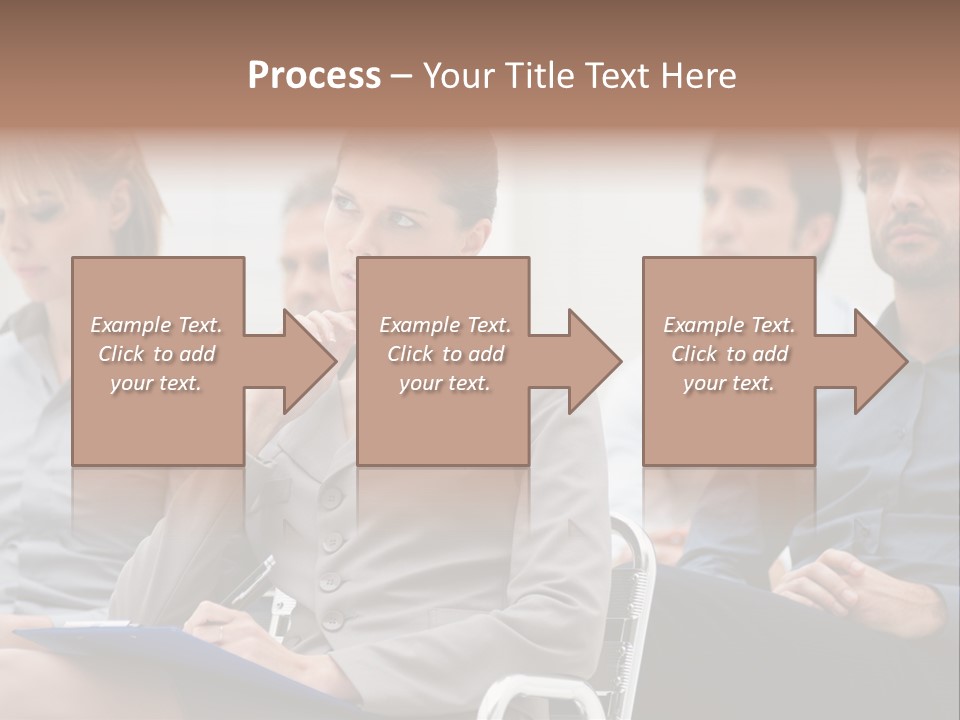 Caucasian Teamwork Absorbed PowerPoint Template