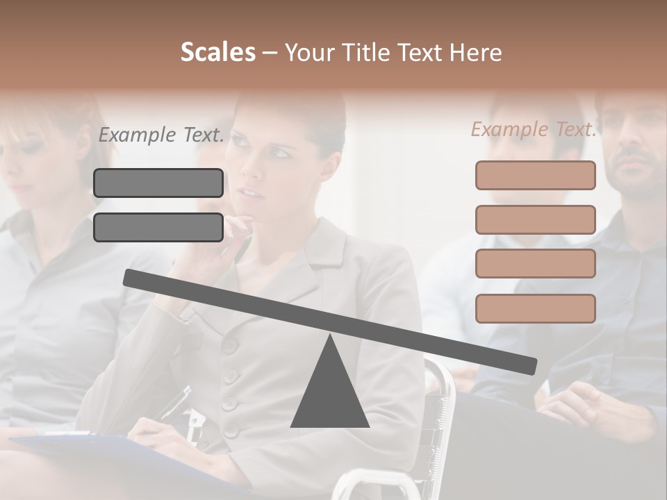 Caucasian Teamwork Absorbed PowerPoint Template