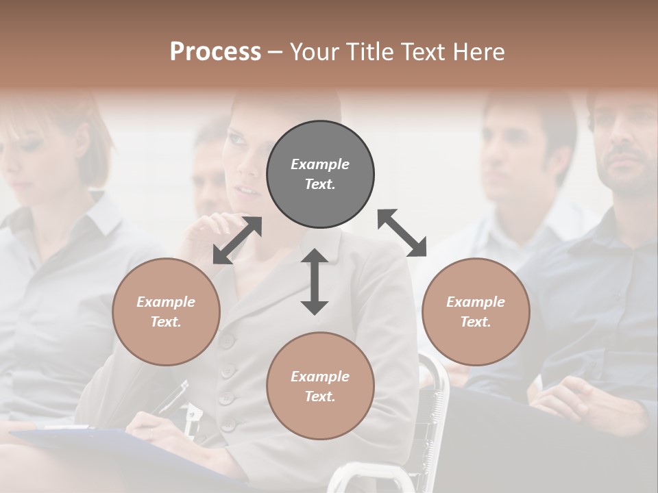 Caucasian Teamwork Absorbed PowerPoint Template