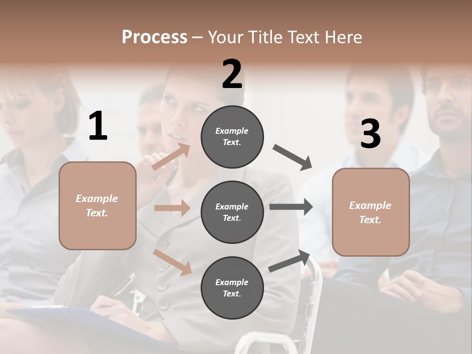 Caucasian Teamwork Absorbed PowerPoint Template