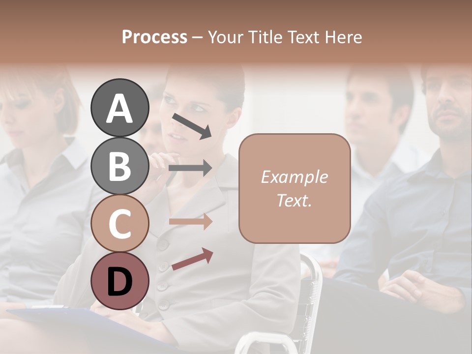Caucasian Teamwork Absorbed PowerPoint Template