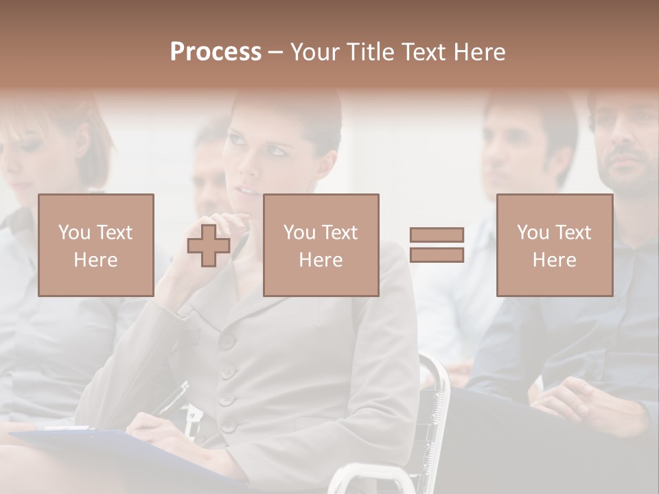 Caucasian Teamwork Absorbed PowerPoint Template
