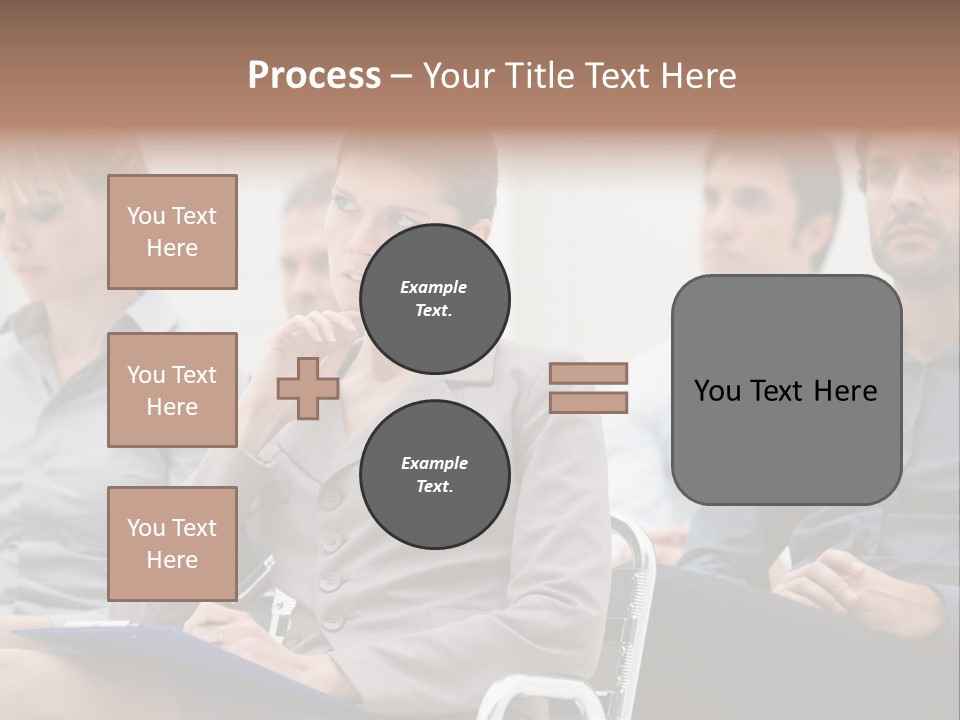 Caucasian Teamwork Absorbed PowerPoint Template
