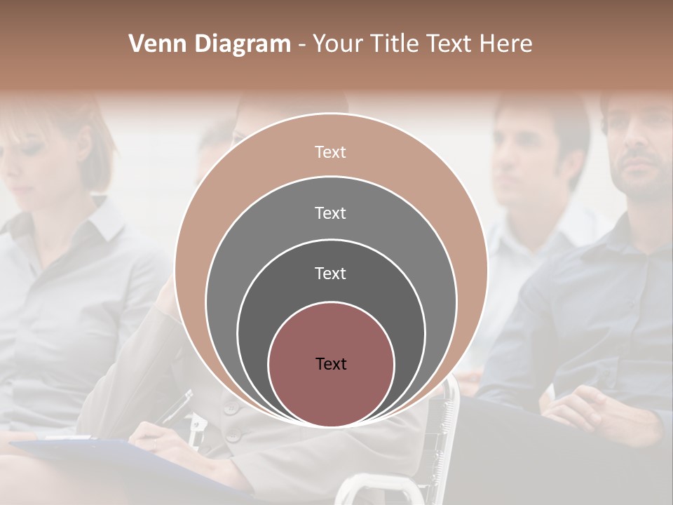 Caucasian Teamwork Absorbed PowerPoint Template