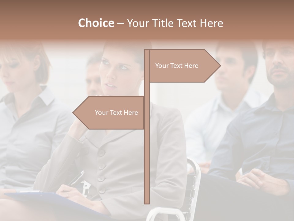 Caucasian Teamwork Absorbed PowerPoint Template