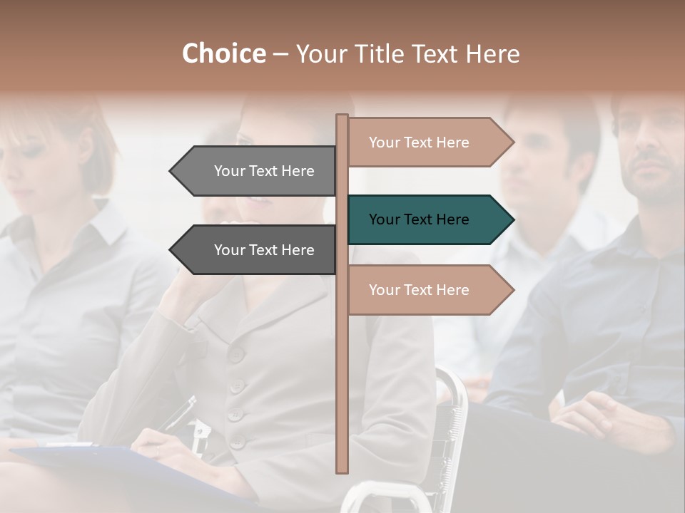Caucasian Teamwork Absorbed PowerPoint Template