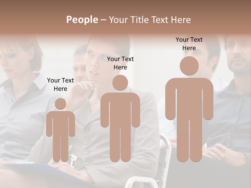 Caucasian Teamwork Absorbed PowerPoint Template