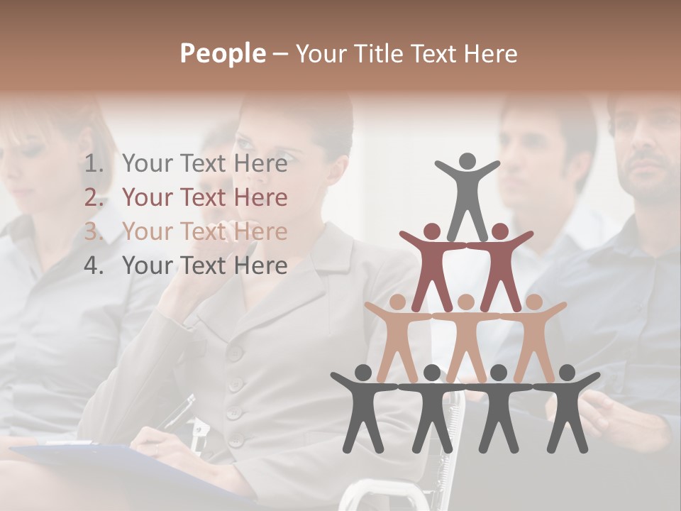 Caucasian Teamwork Absorbed PowerPoint Template