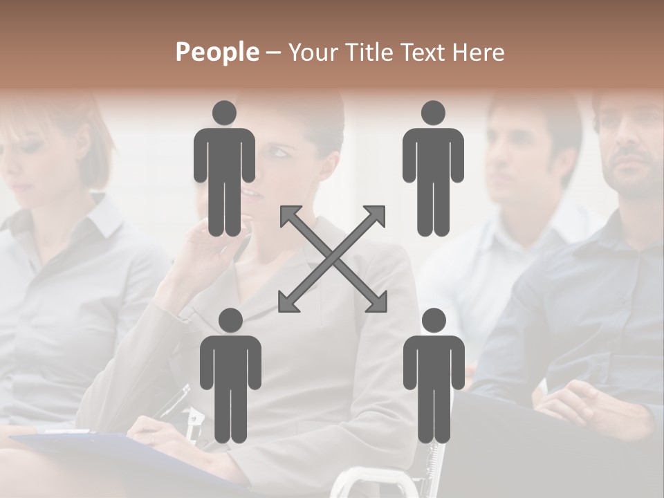 Caucasian Teamwork Absorbed PowerPoint Template