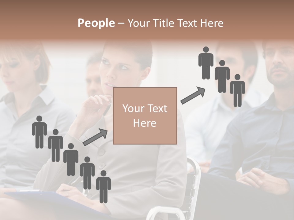 Caucasian Teamwork Absorbed PowerPoint Template