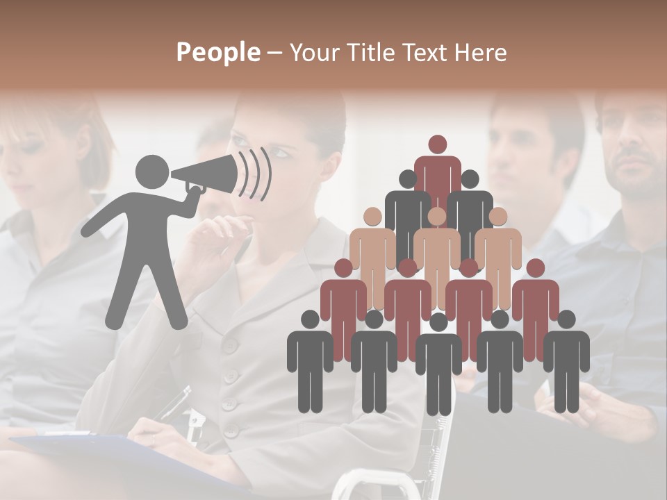 Caucasian Teamwork Absorbed PowerPoint Template