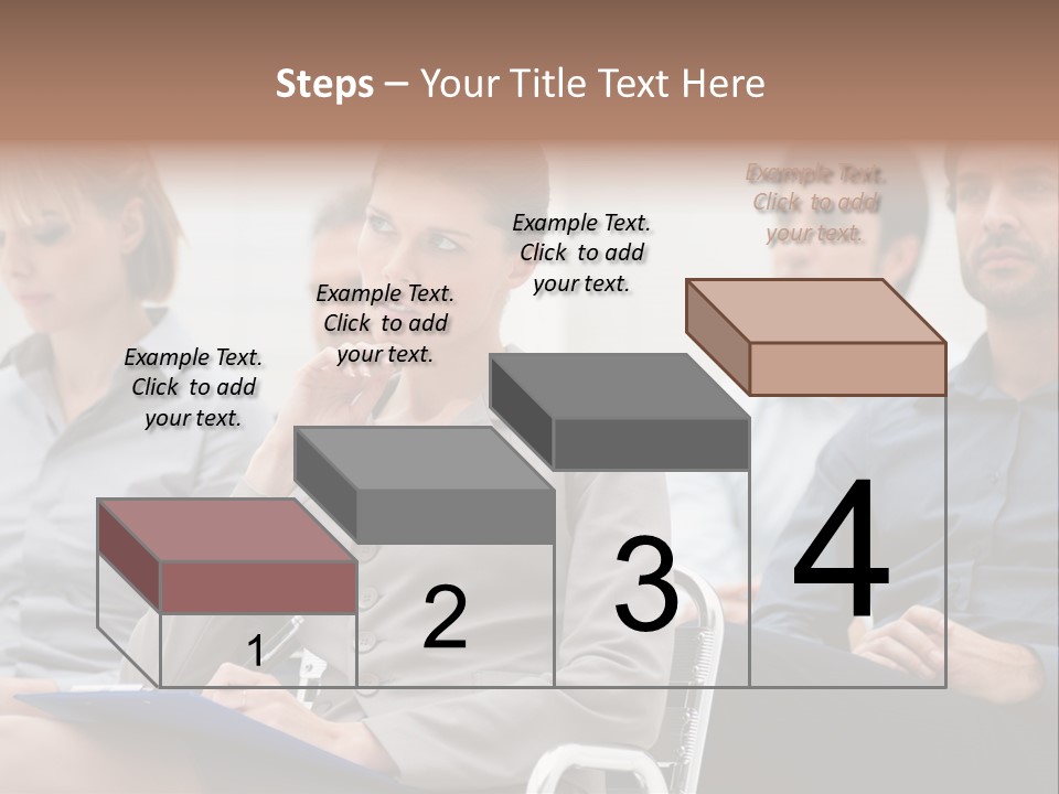 Caucasian Teamwork Absorbed PowerPoint Template