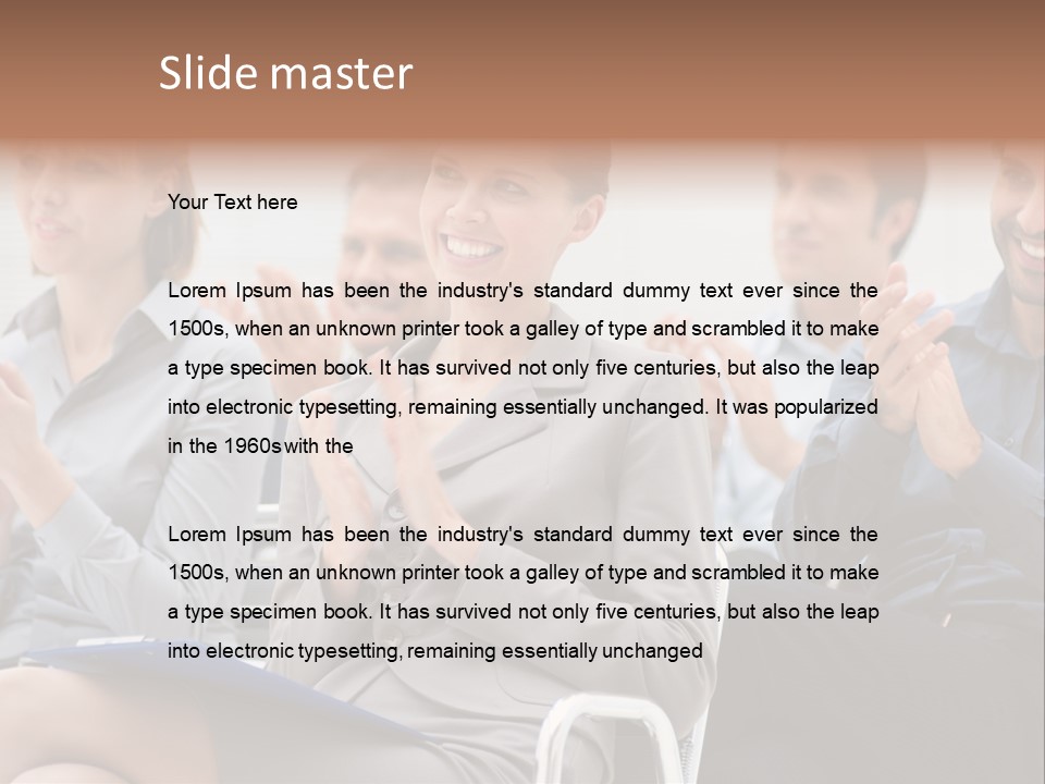 People Businesswoman Corporate PowerPoint Template