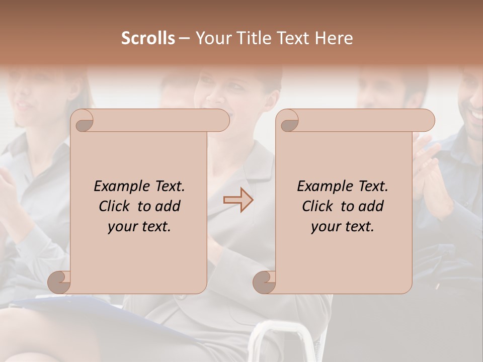 People Businesswoman Corporate PowerPoint Template