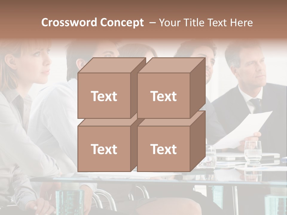 Businessman Female Smile PowerPoint Template