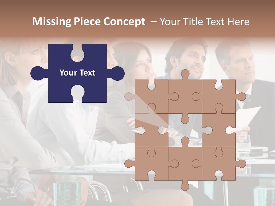 Businessman Female Smile PowerPoint Template