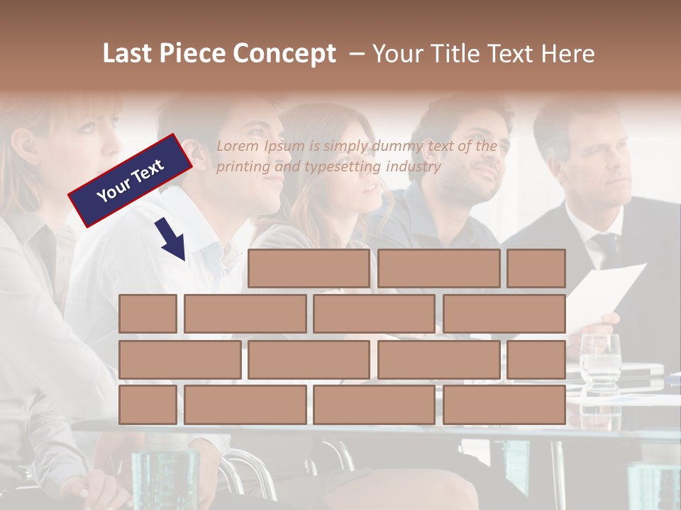 Businessman Female Smile PowerPoint Template