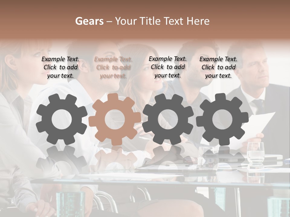 Businessman Female Smile PowerPoint Template