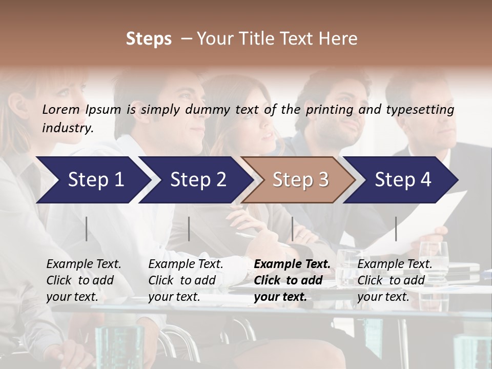 Businessman Female Smile PowerPoint Template