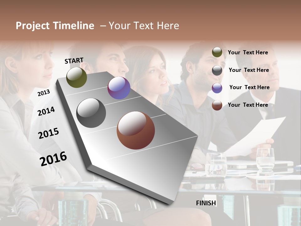 Businessman Female Smile PowerPoint Template