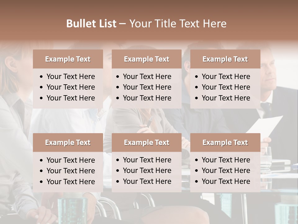 Businessman Female Smile PowerPoint Template