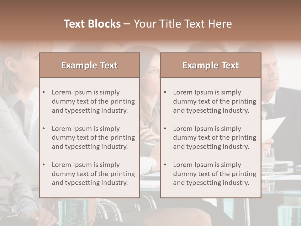 Businessman Female Smile PowerPoint Template