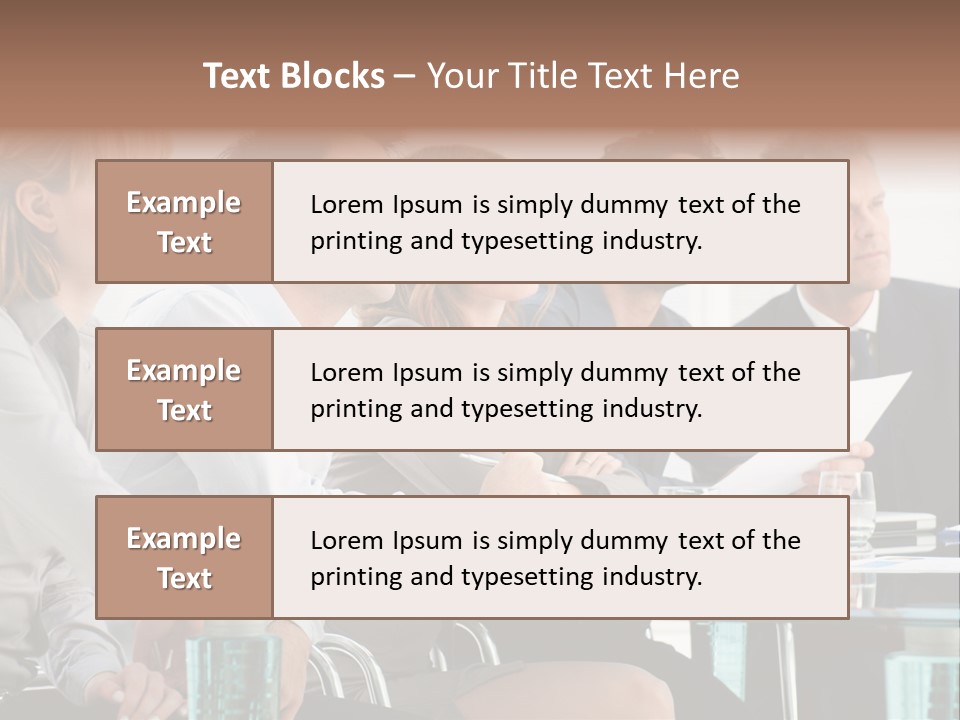 Businessman Female Smile PowerPoint Template