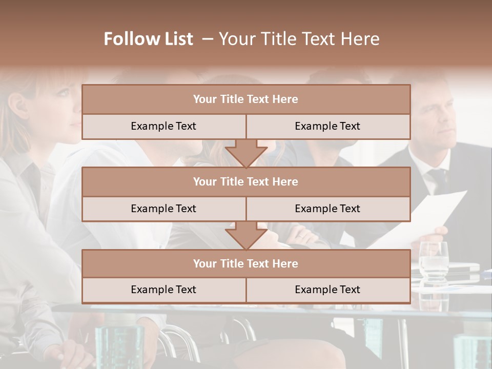 Businessman Female Smile PowerPoint Template