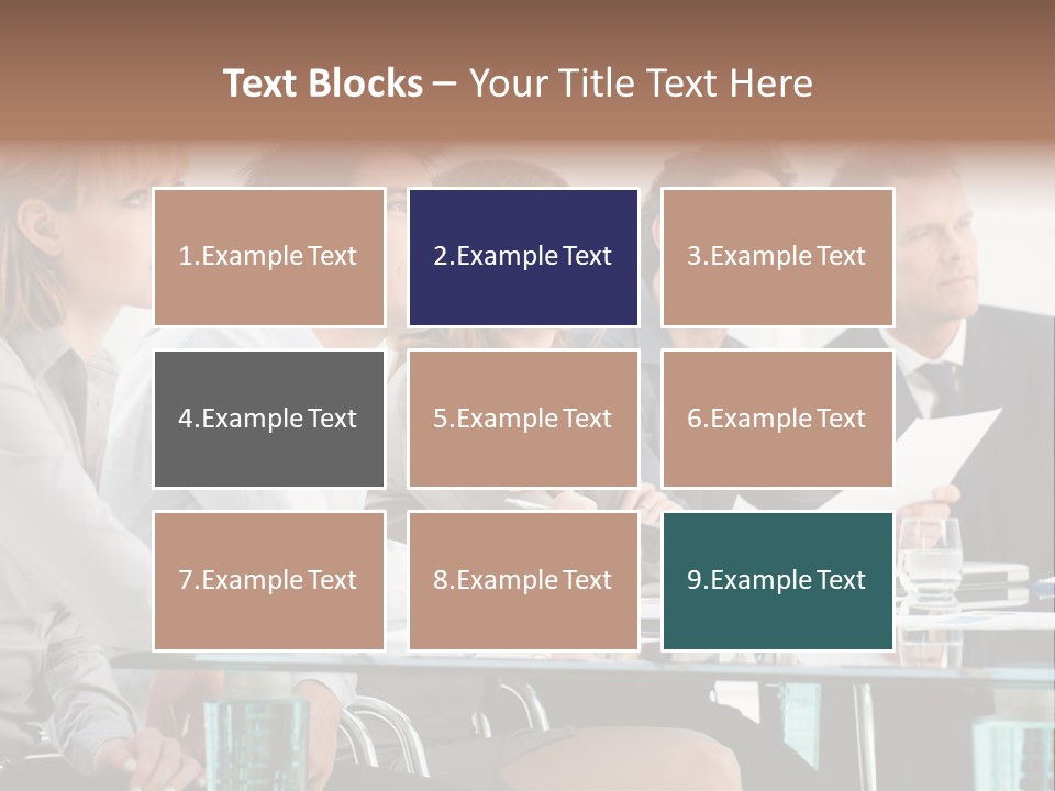 Businessman Female Smile PowerPoint Template