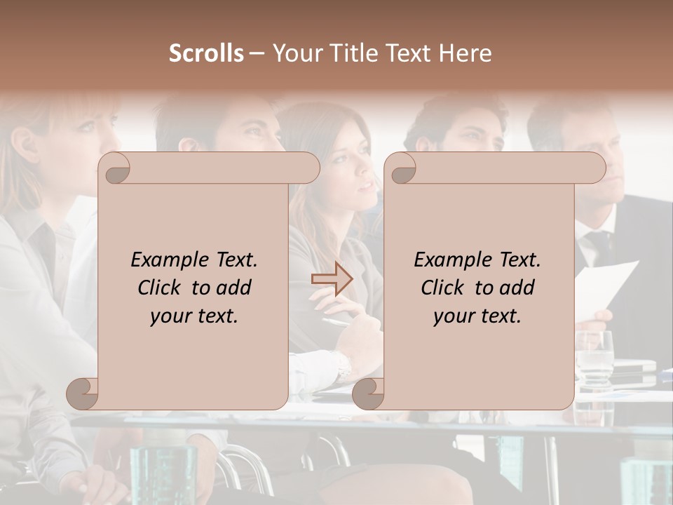 Businessman Female Smile PowerPoint Template