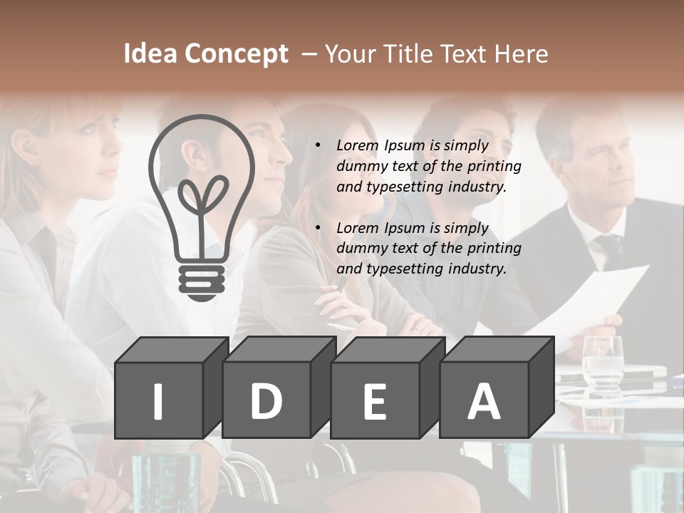 Businessman Female Smile PowerPoint Template